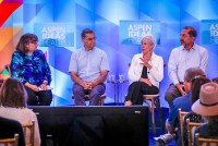 A photo of panelists at the Aspen Ideas Festival.