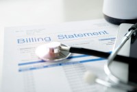 A photo of a medical billing statement.